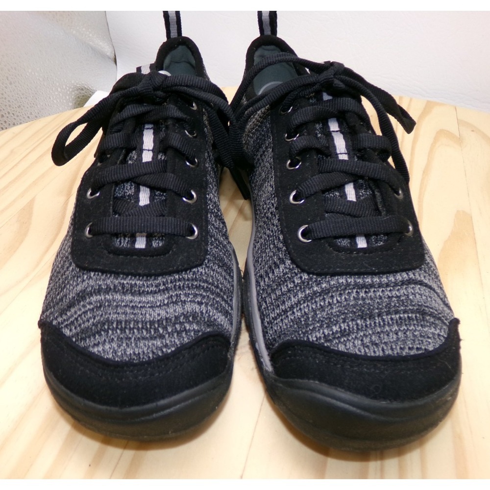 Keen Hush Knit Trail Shoes Womens Black Gray Size 7 Hiking Lace Up Low Top